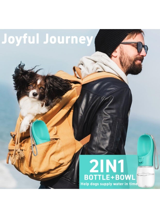 Dog Water Bottle, Leak Proof Portable Puppy Water Dispenser With Drinking Feeder For Pets Outdoor Walking, Hiking, Travel 12Oz Blue - Image 5